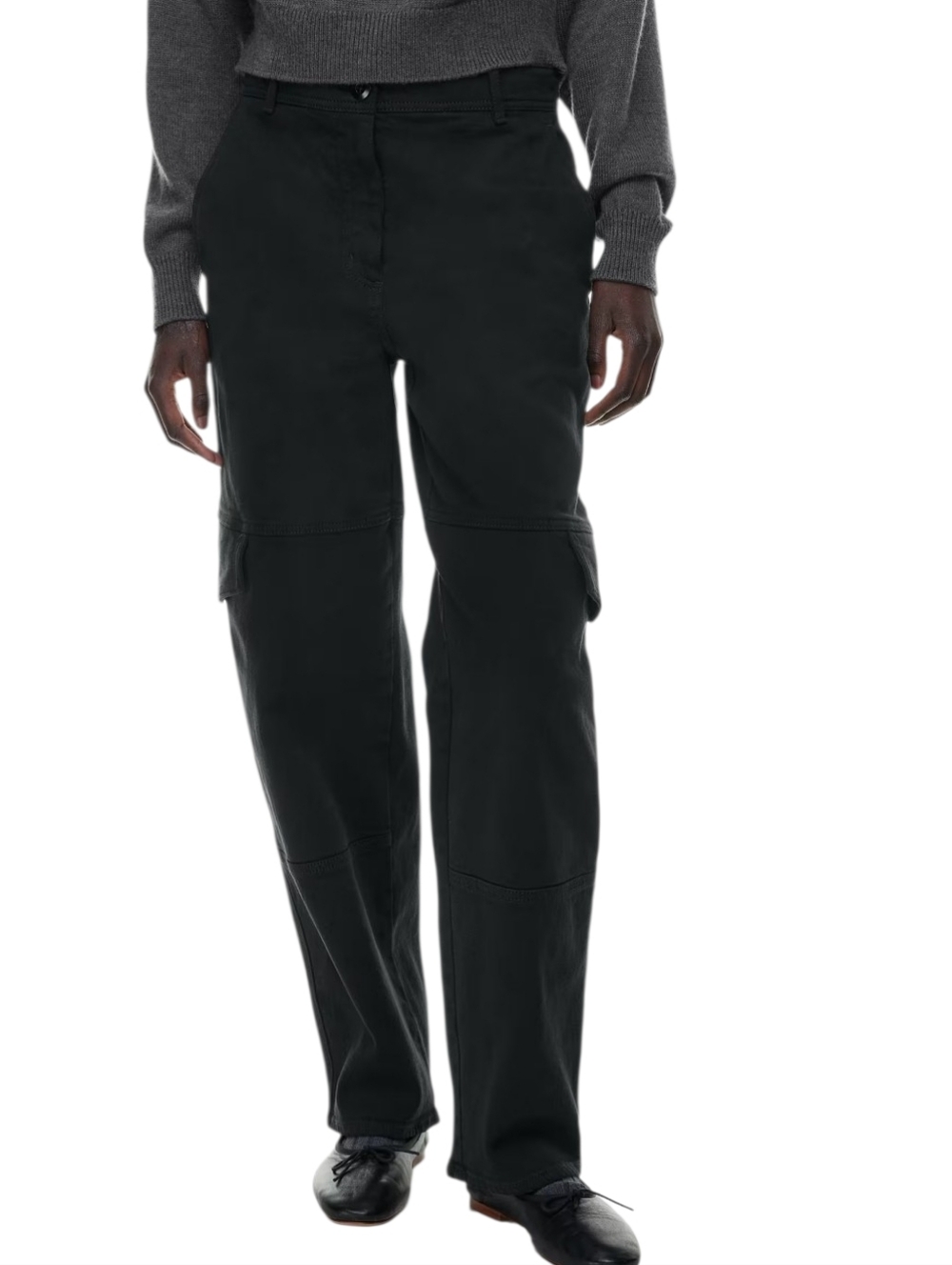 Aritzia Wilfred Free Maeve Black Twill Cargo Pants